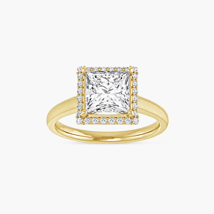 The Halo Maren Square Yellow Gold