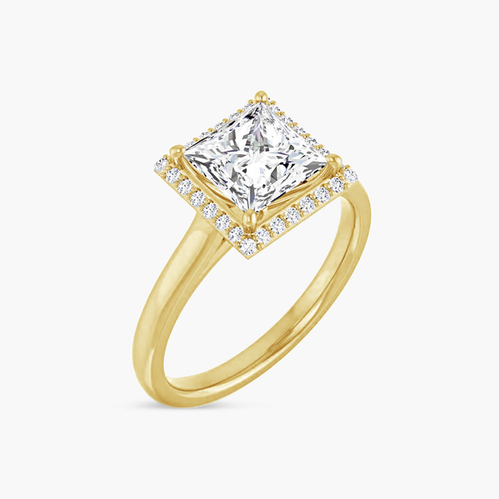 The Halo Maren Square Yellow Gold