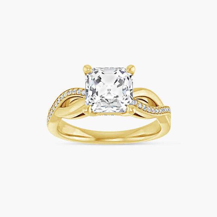The Accented Rue Asscher Yellow Gold