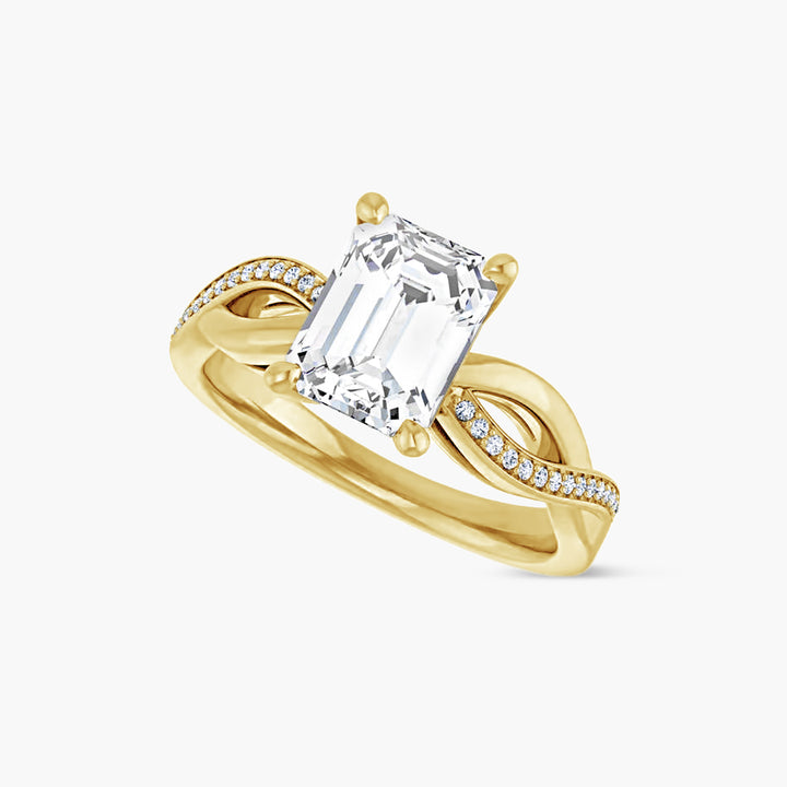 The Accented Rue Emerald Yellow Gold