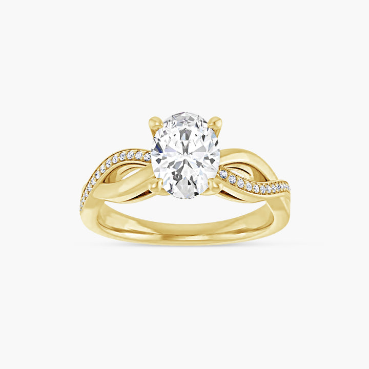 The Accented Rue  Oval  Yellow Gold