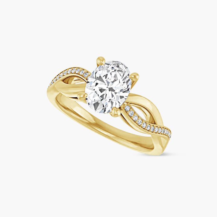 The Accented Rue  Oval  Yellow Gold