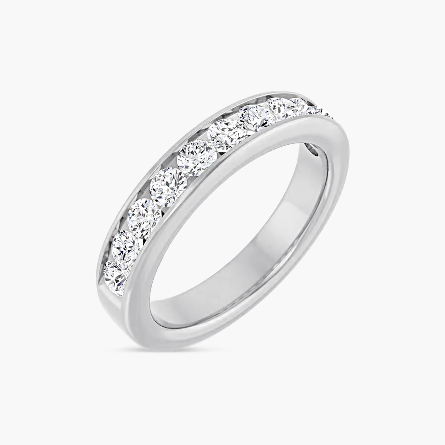 Round Channel-Set Anniversary Band