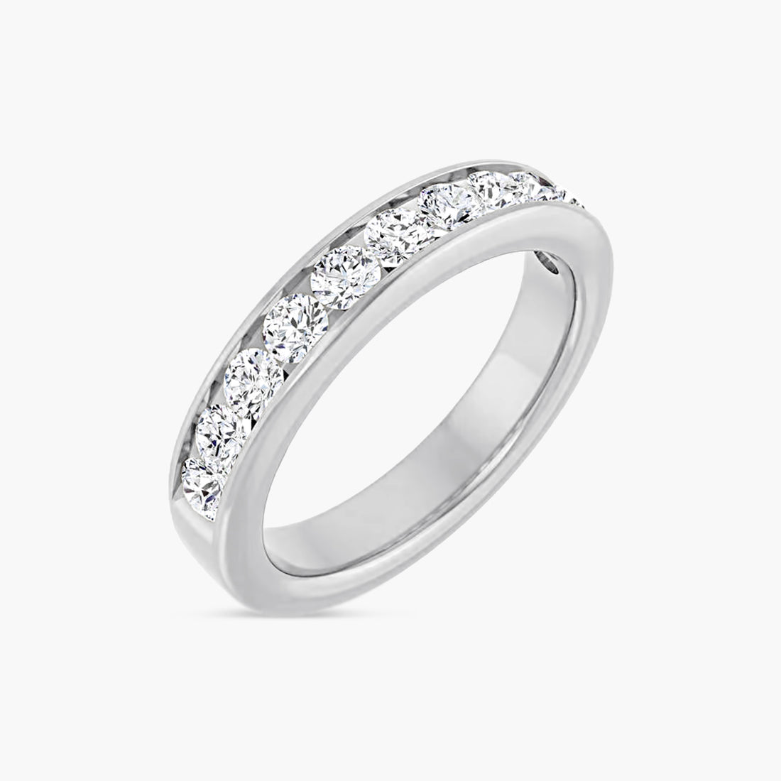 Round Channel-Set Anniversary Band