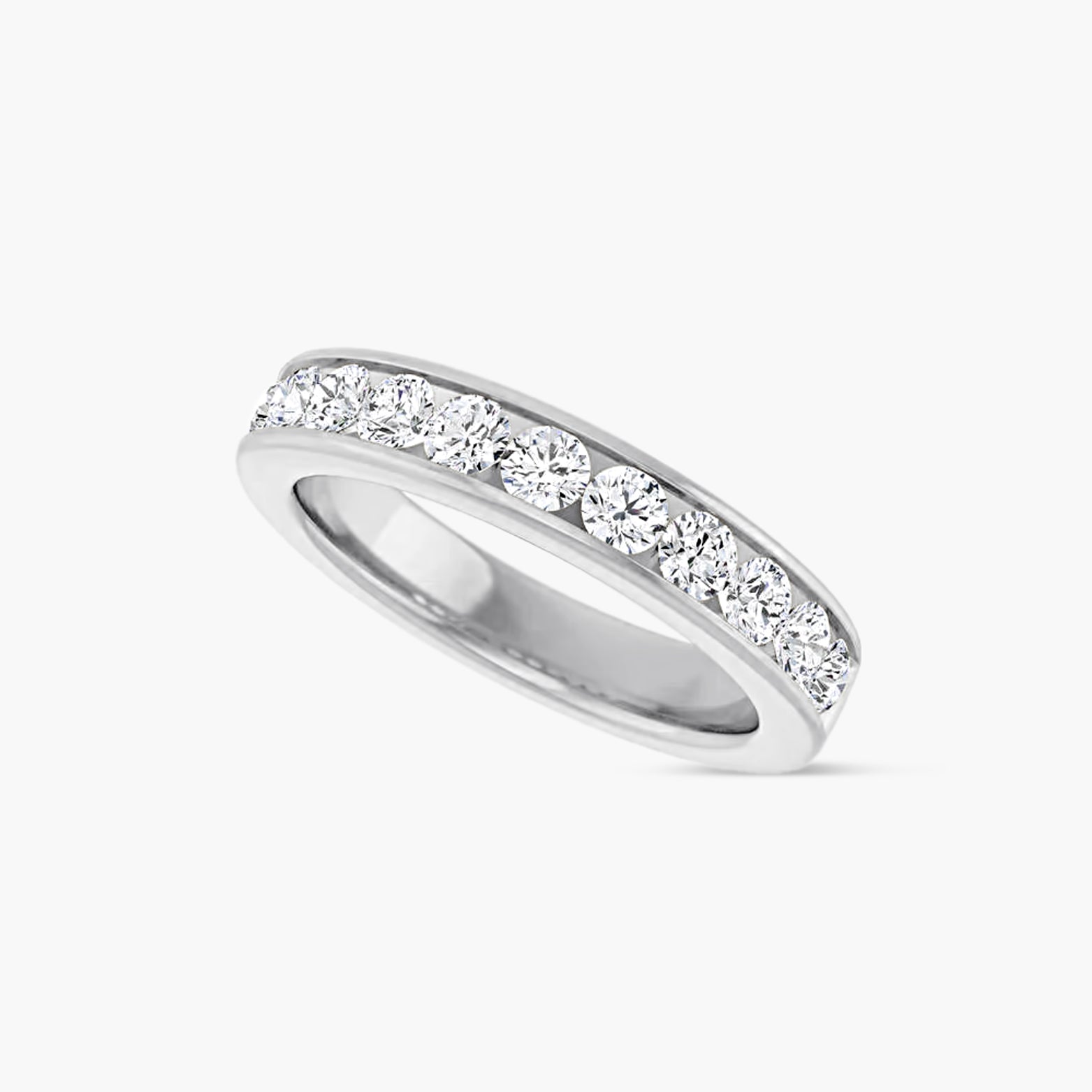 Round Channel-Set Anniversary Band