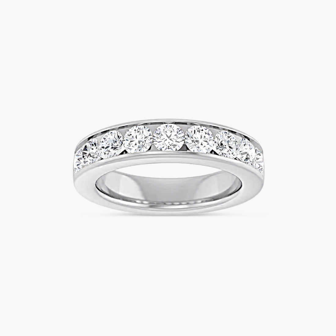 Round Channel-Set Anniversary Band