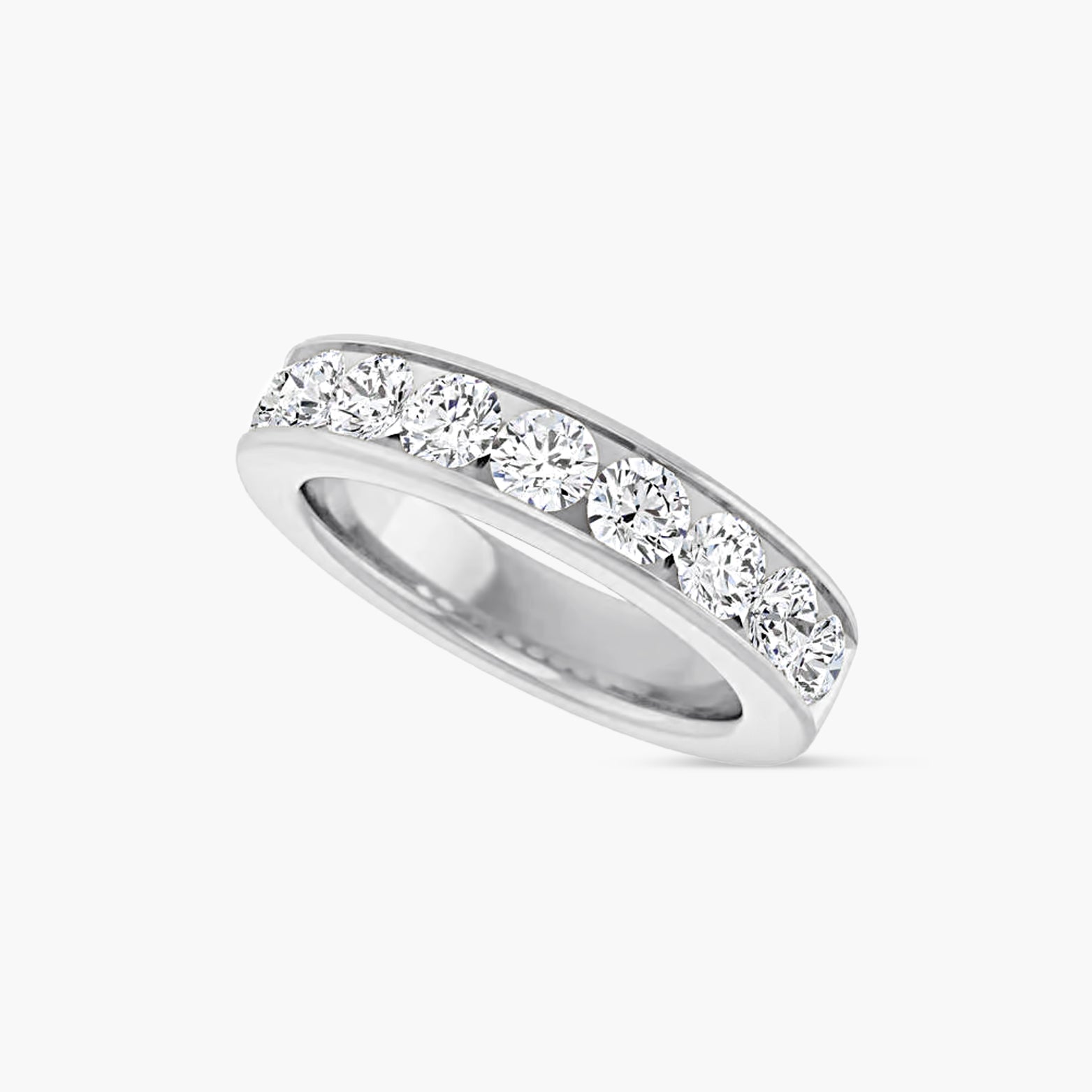 Round Channel-Set Anniversary Band