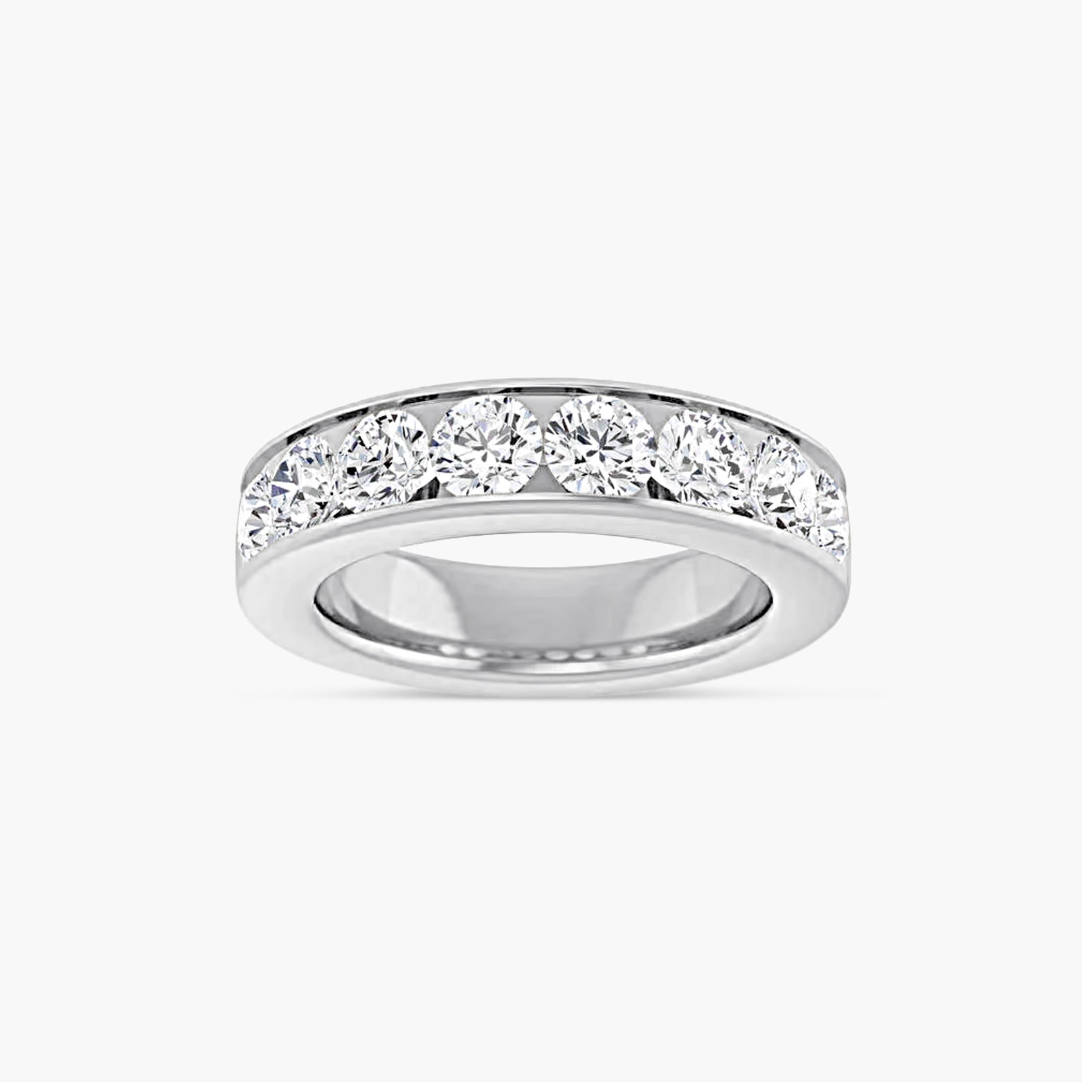 Round Channel-Set Anniversary Band