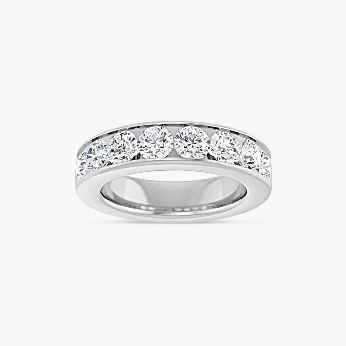 Round Channel-Set Anniversary Band