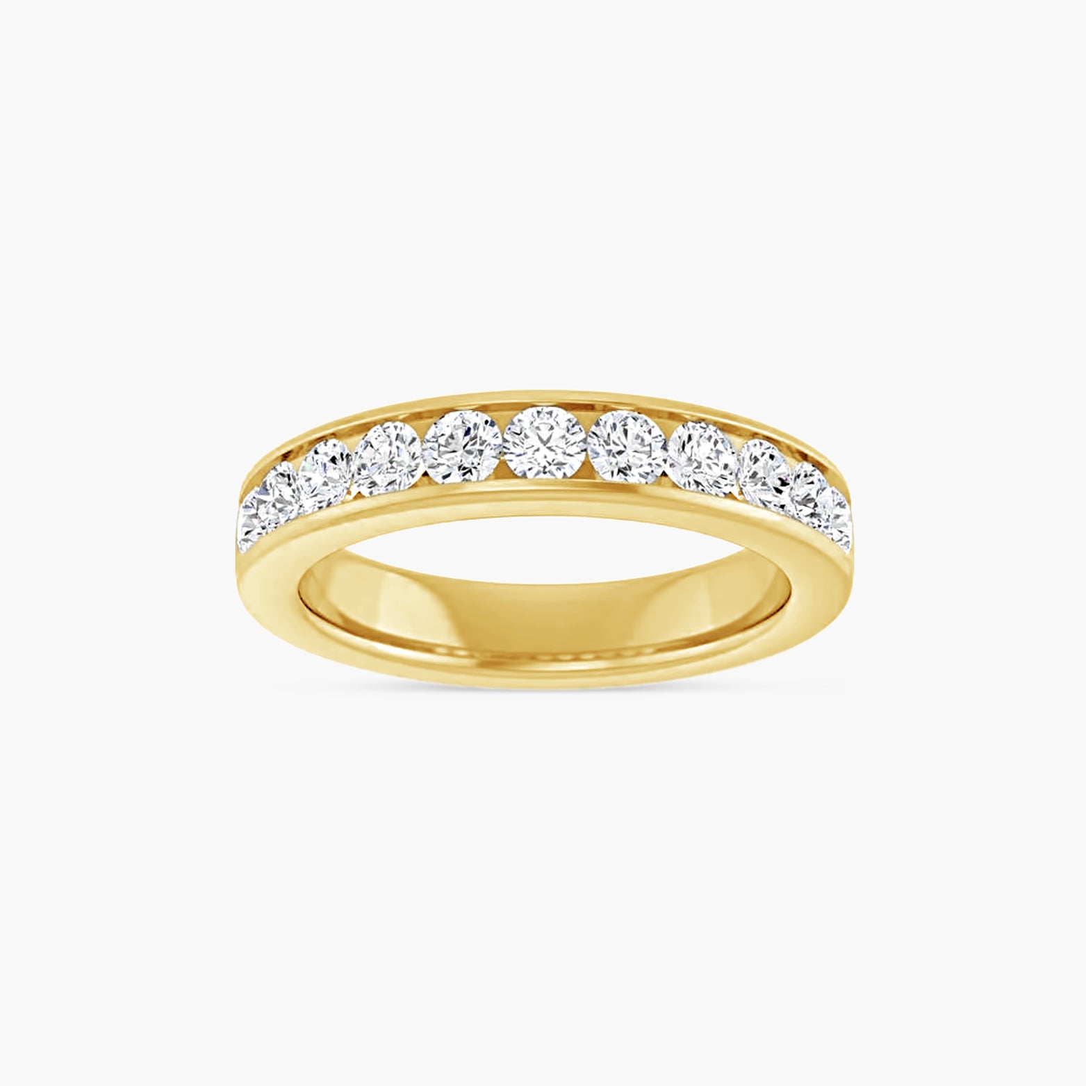 Round Channel-Set Anniversary Band