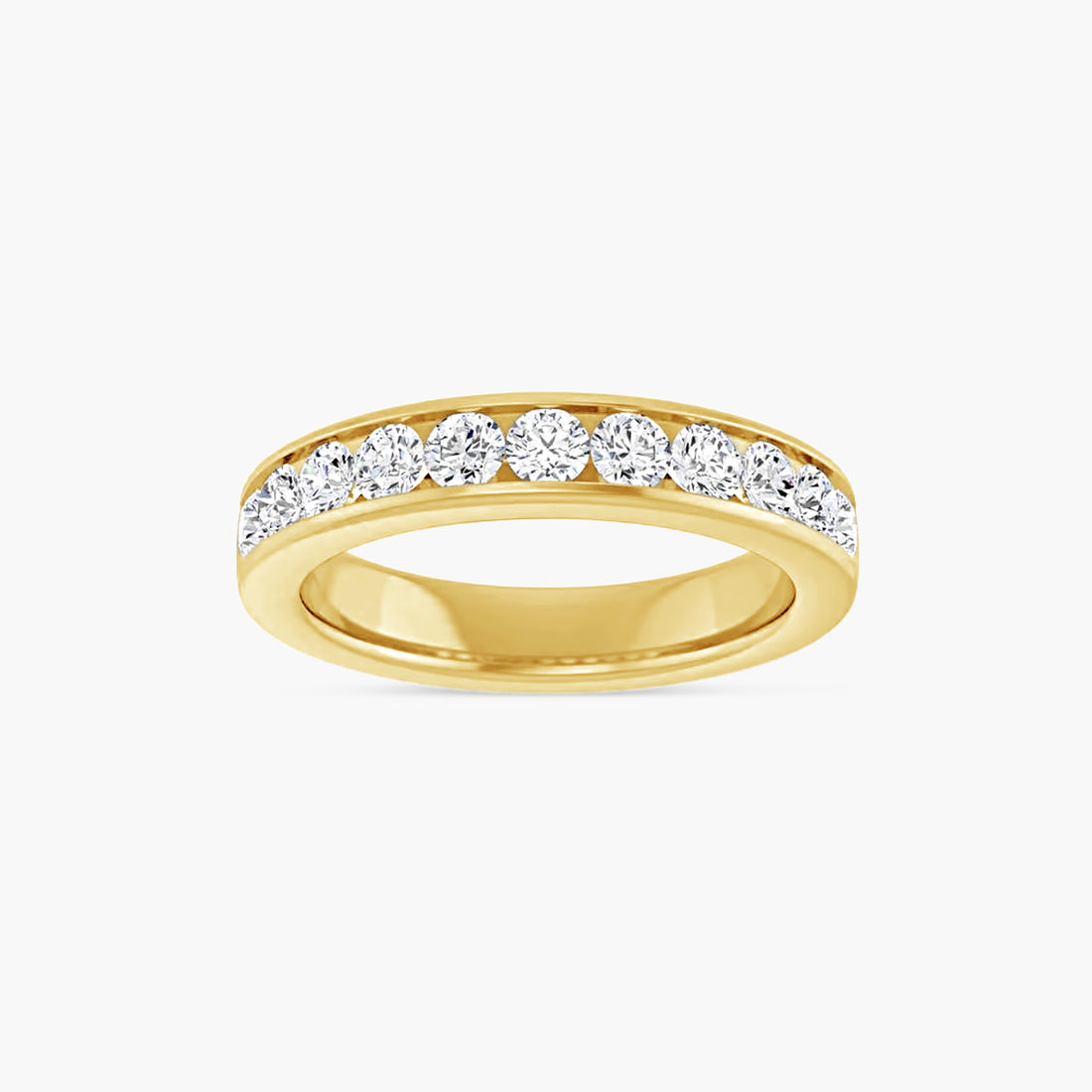 Round Channel-Set Anniversary Band