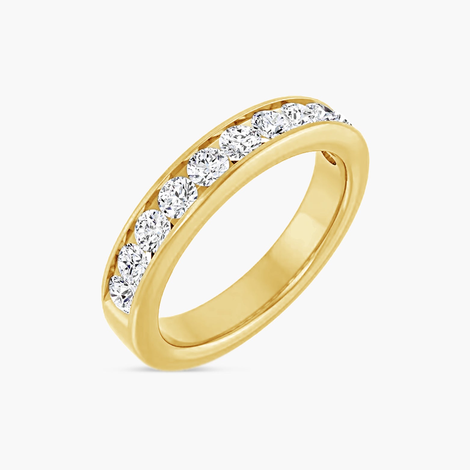 Round Channel-Set Anniversary Band