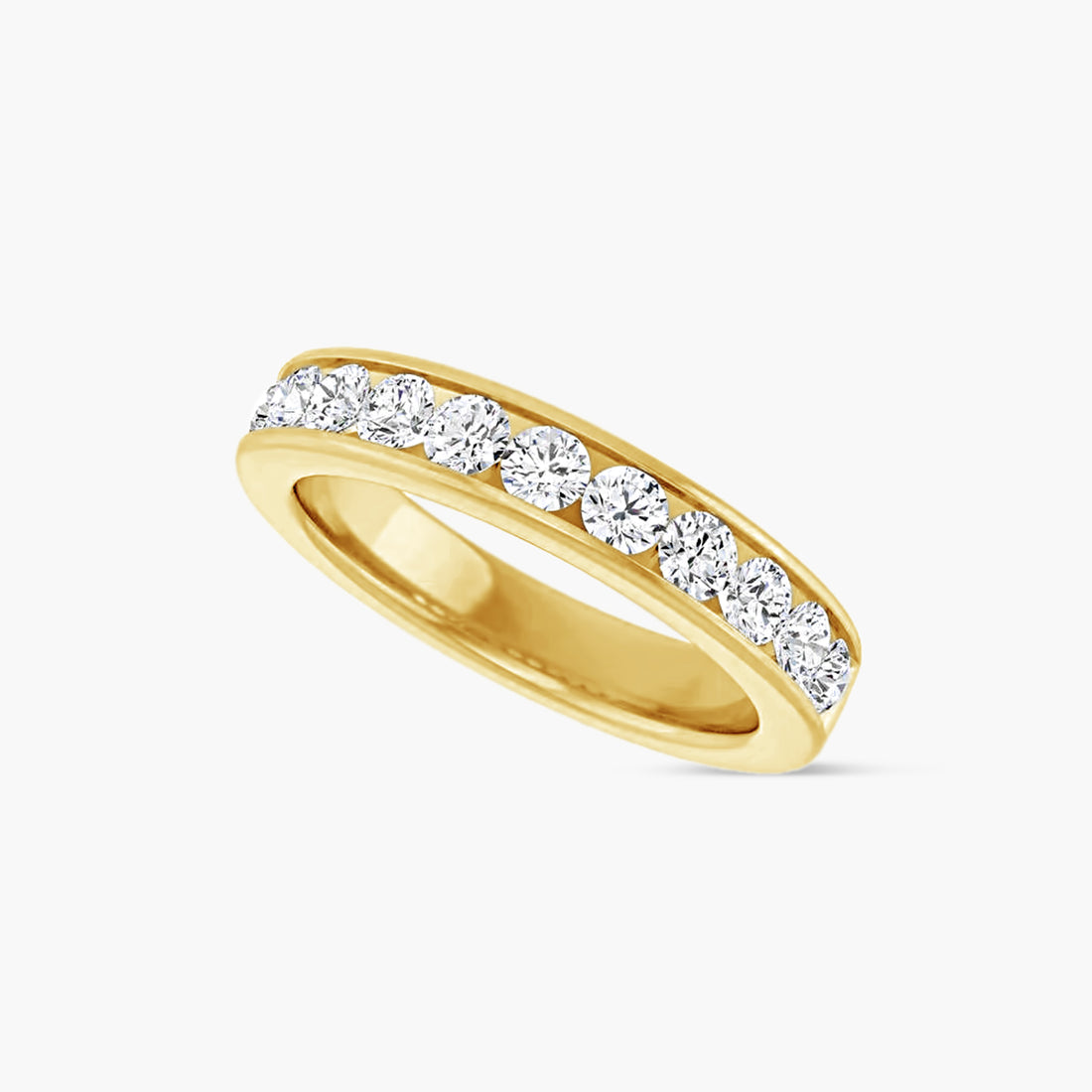 Round Channel-Set Anniversary Band