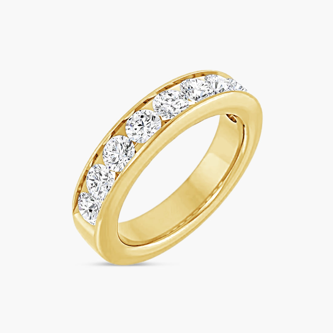 Round Channel-Set Anniversary Band