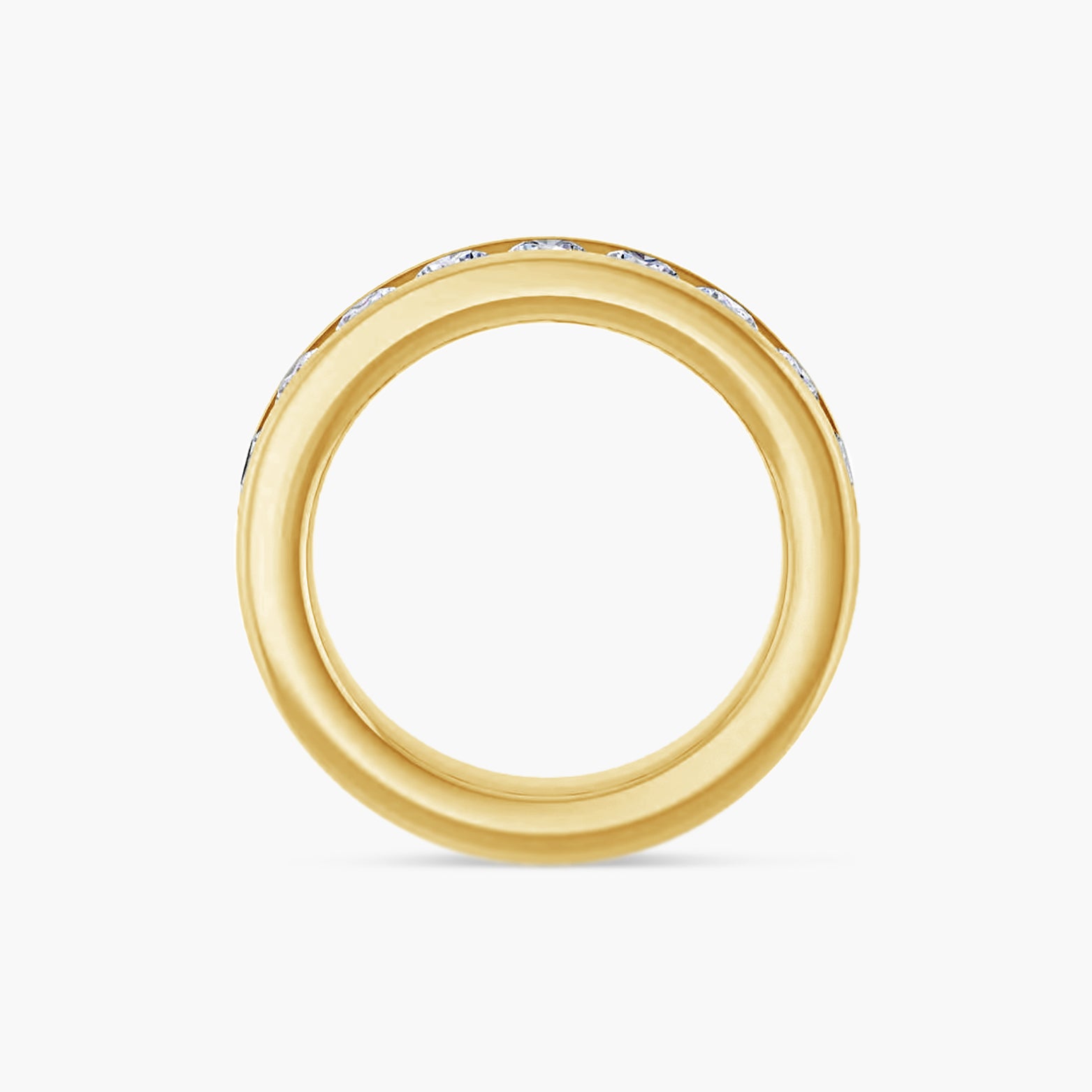 Round Channel-Set Anniversary Band