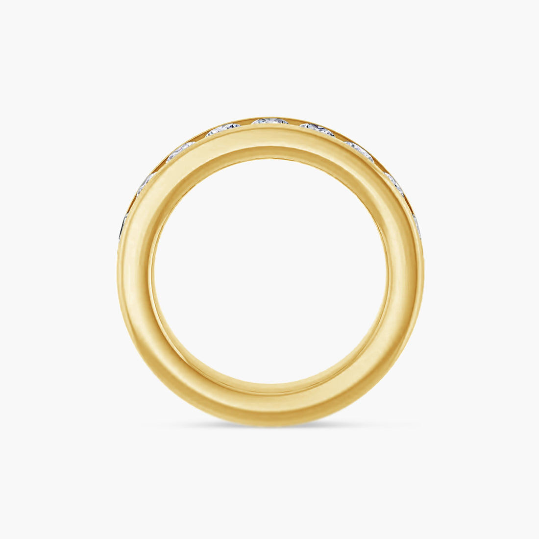 Round Channel-Set Anniversary Band