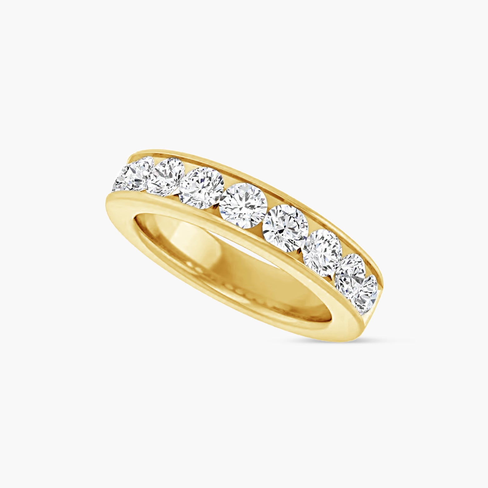 Round Channel-Set Anniversary Band