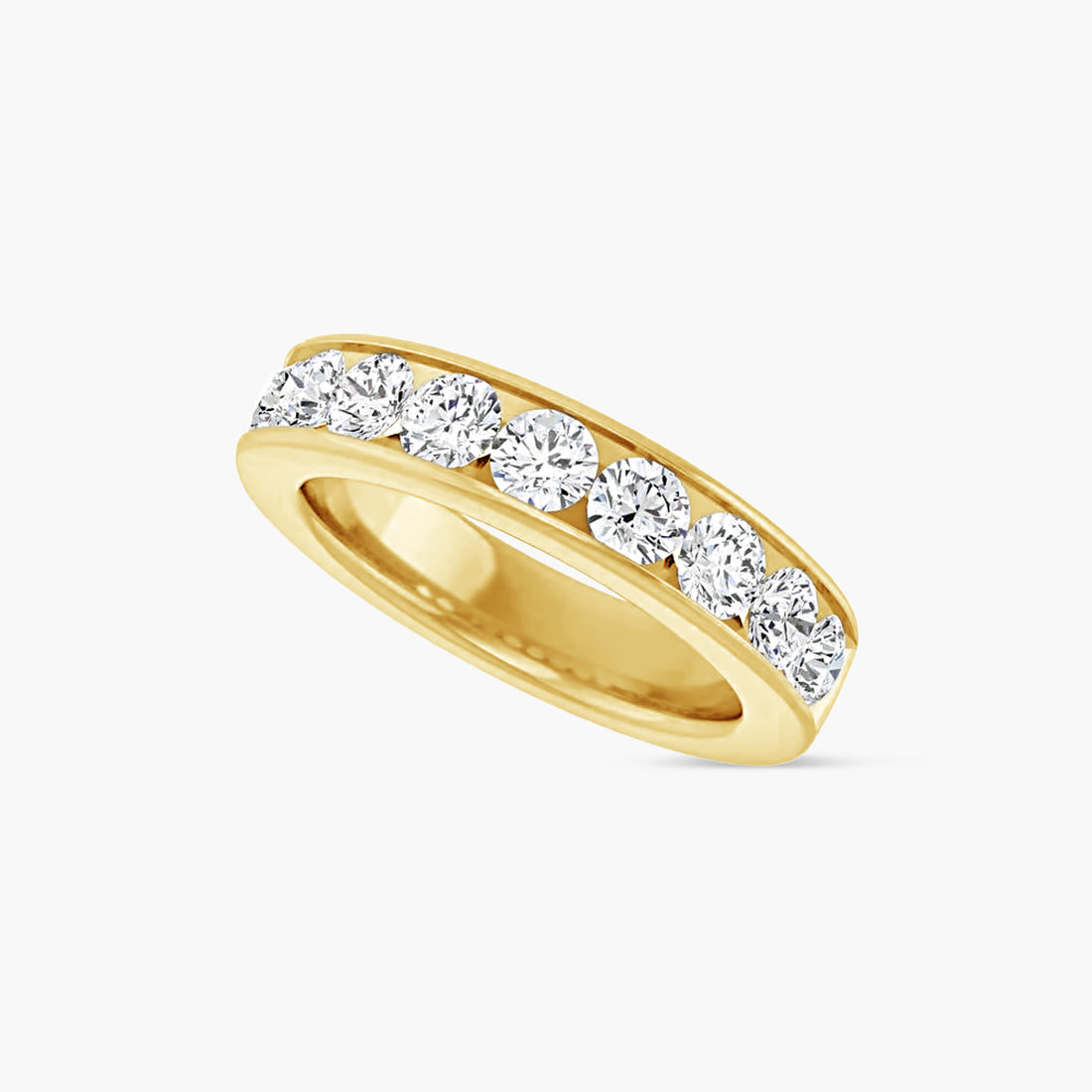 Round Channel-Set Anniversary Band