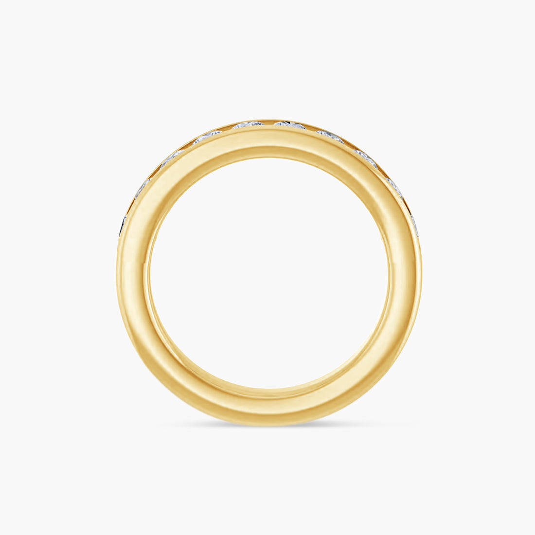 Round Channel-Set Anniversary Band