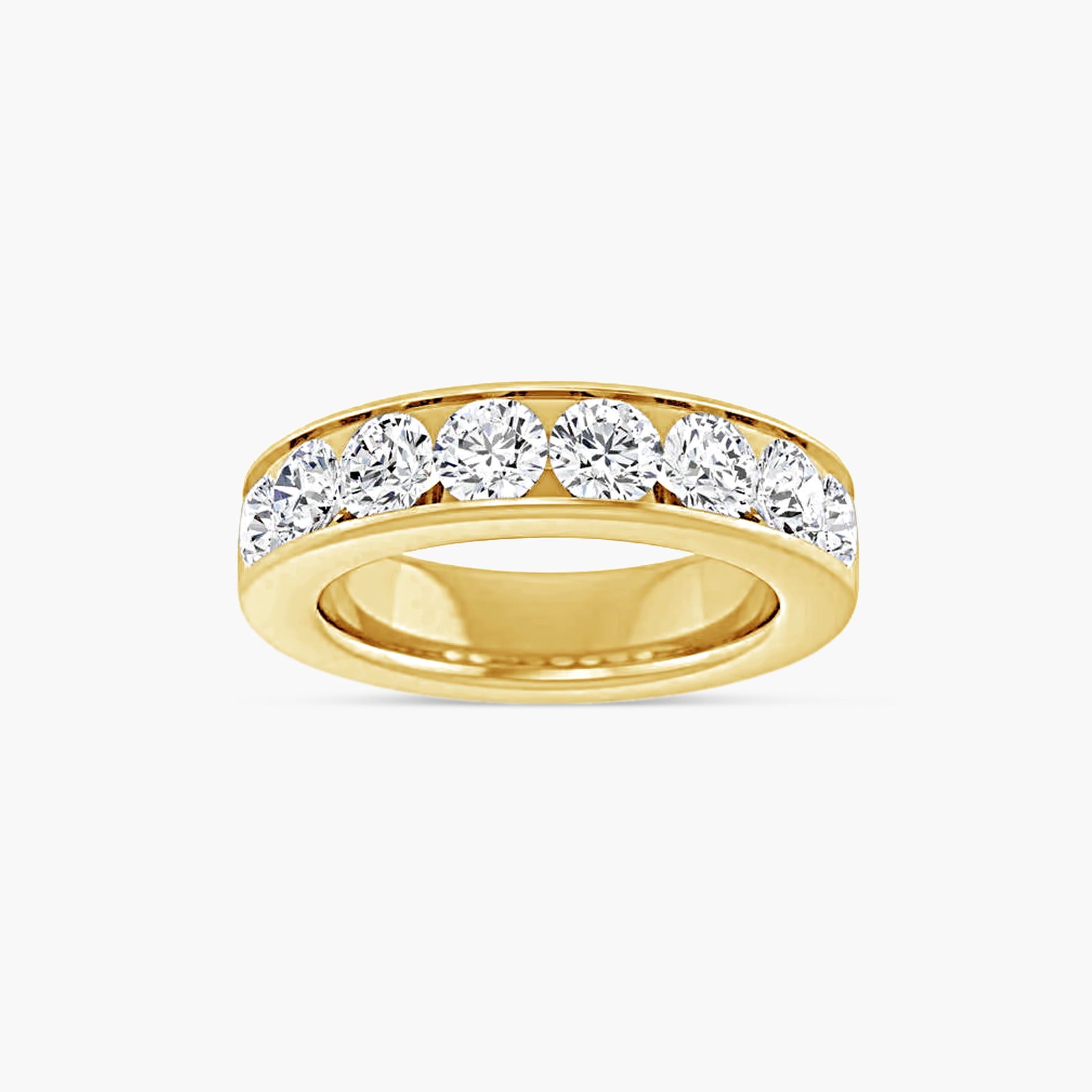 Round Channel-Set Anniversary Band