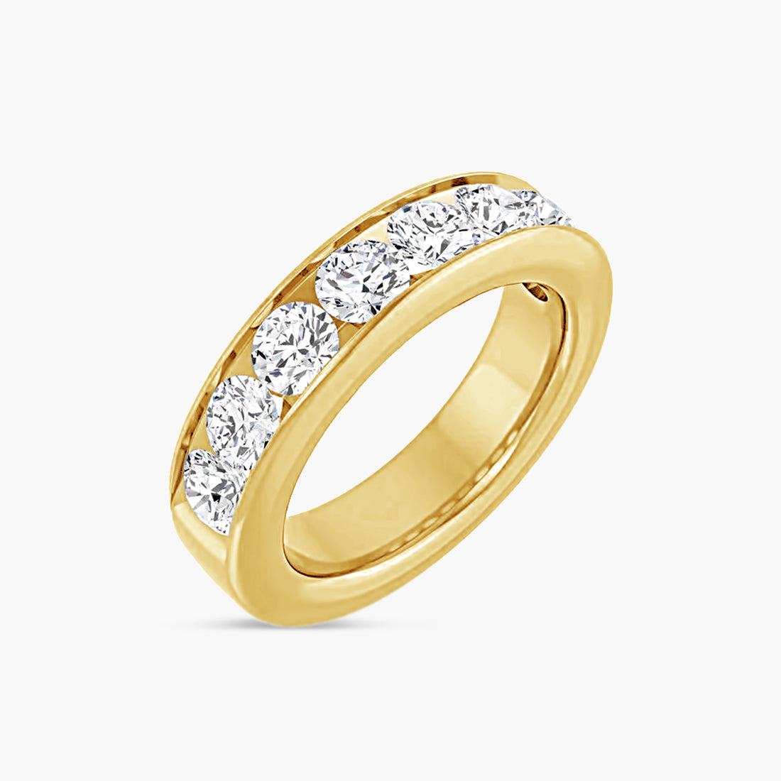 Round Channel-Set Anniversary Band