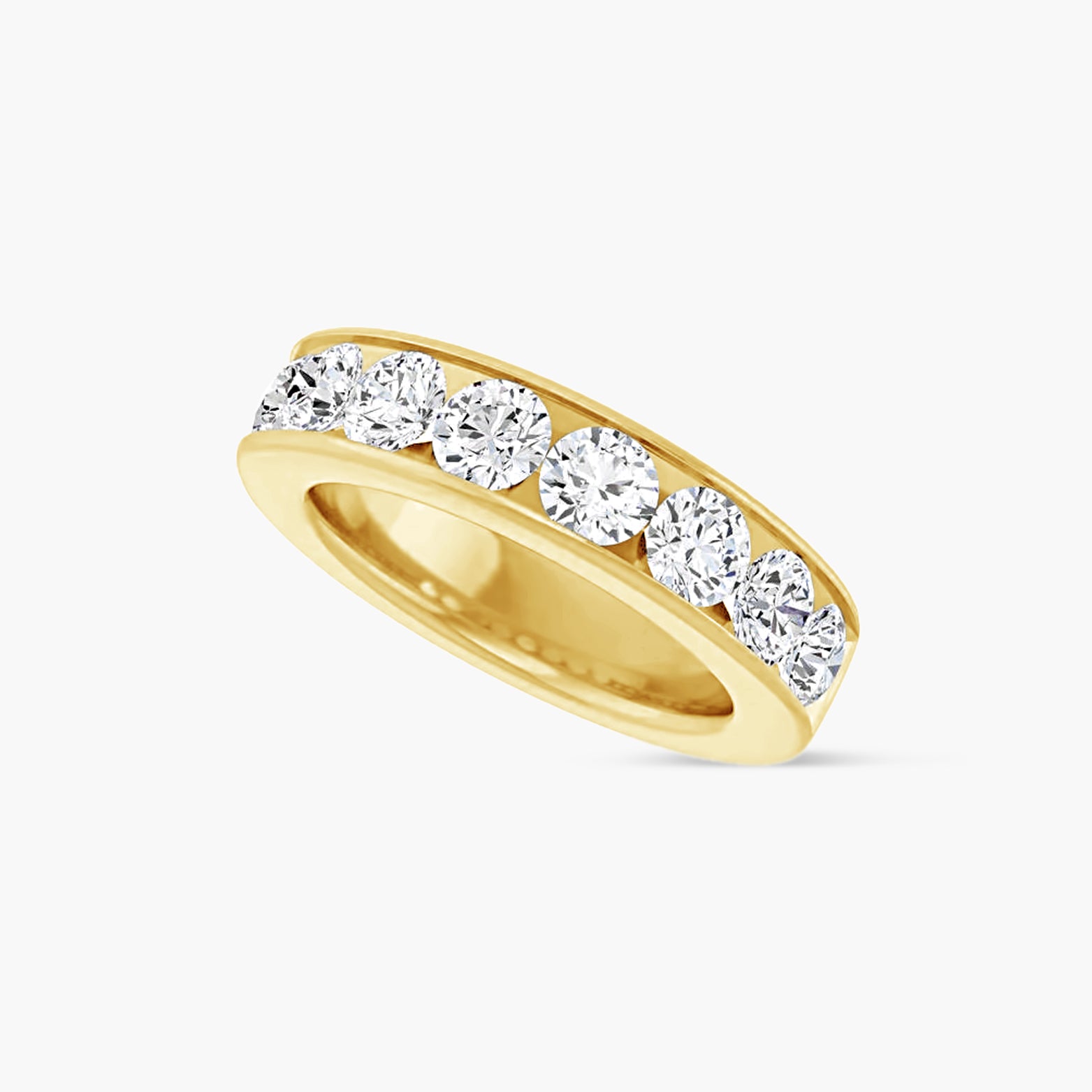 Round Channel-Set Anniversary Band