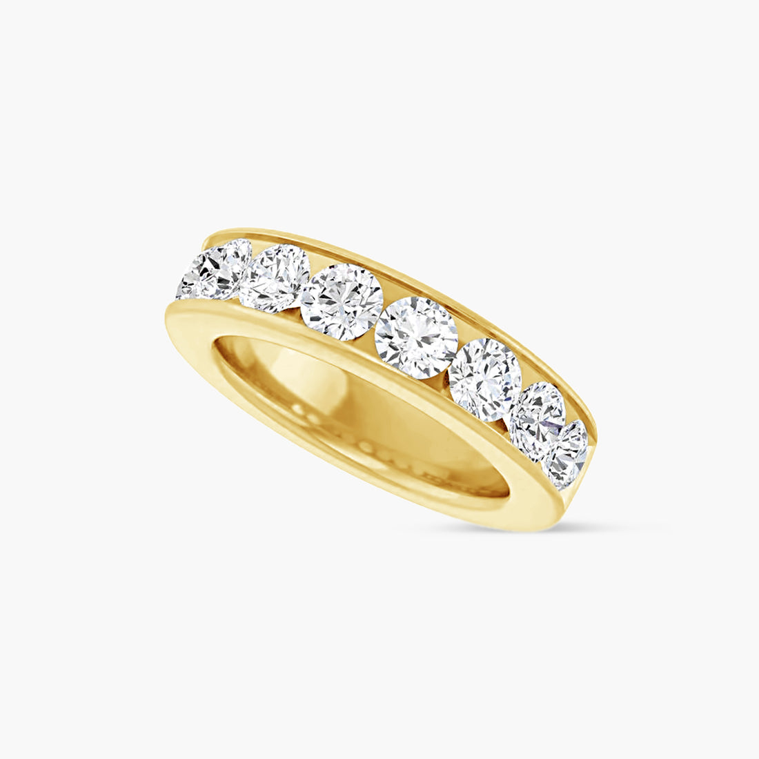 Round Channel-Set Anniversary Band