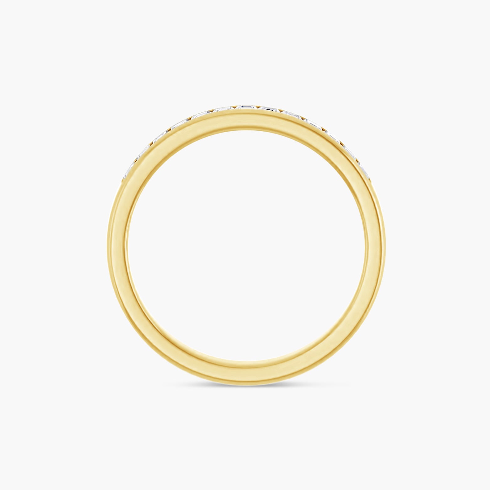 Asscher Men's Channel-Set Band