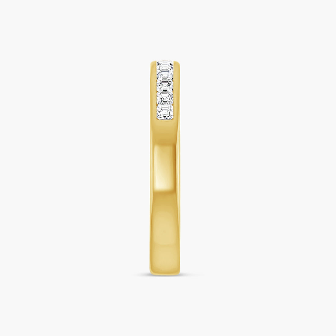 Asscher Men's Channel-Set Band