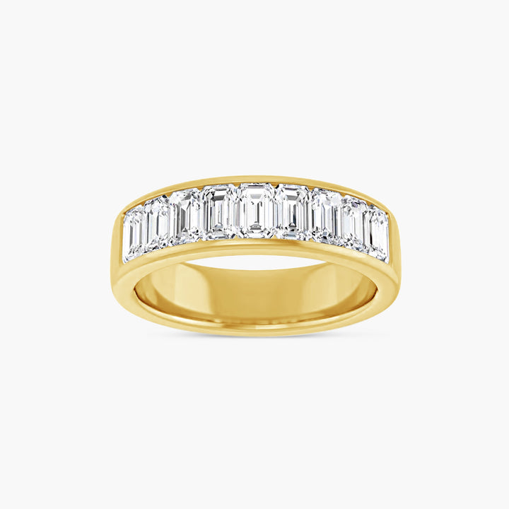 Emerald Men's Channel-Set Band