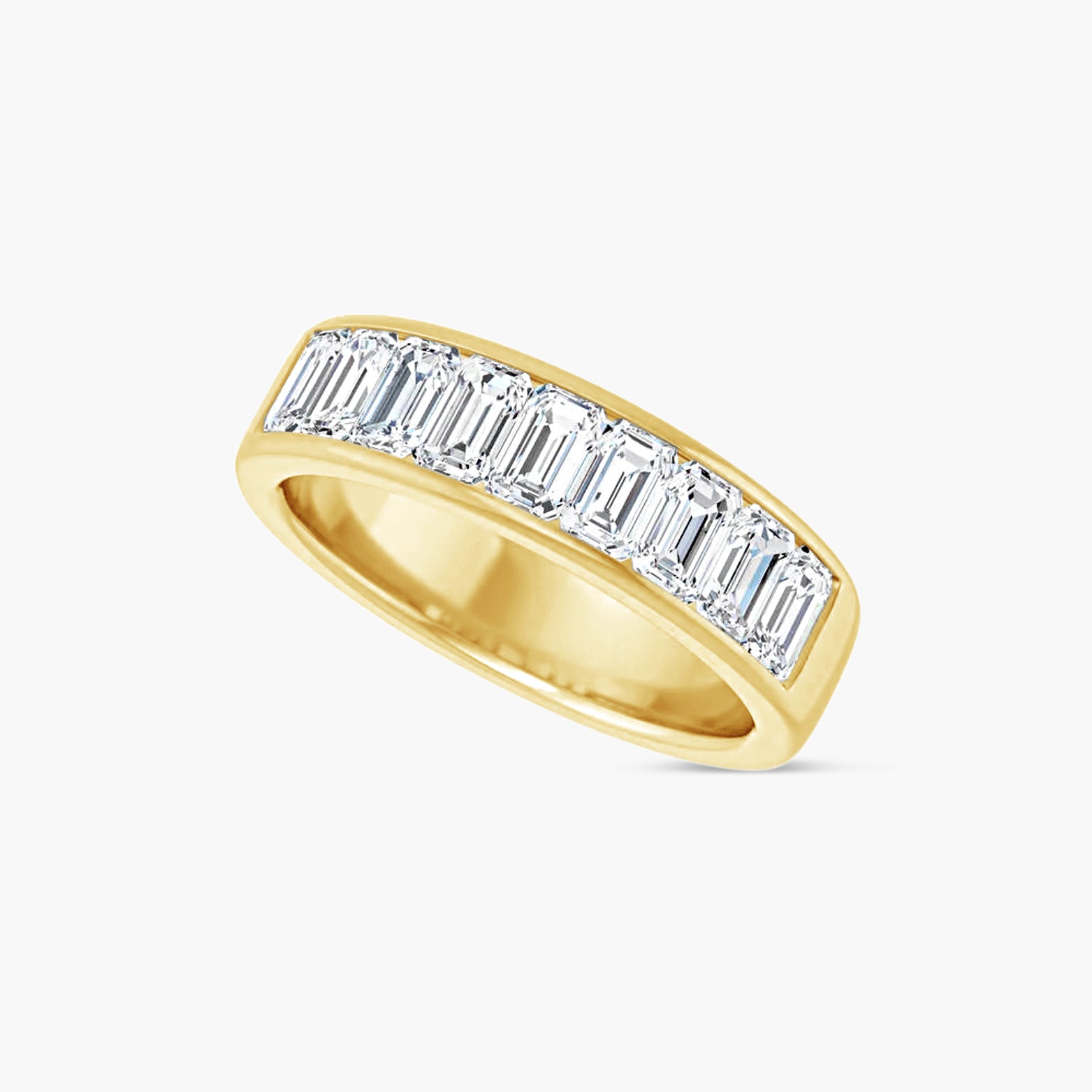 Emerald Men's Channel-Set Band