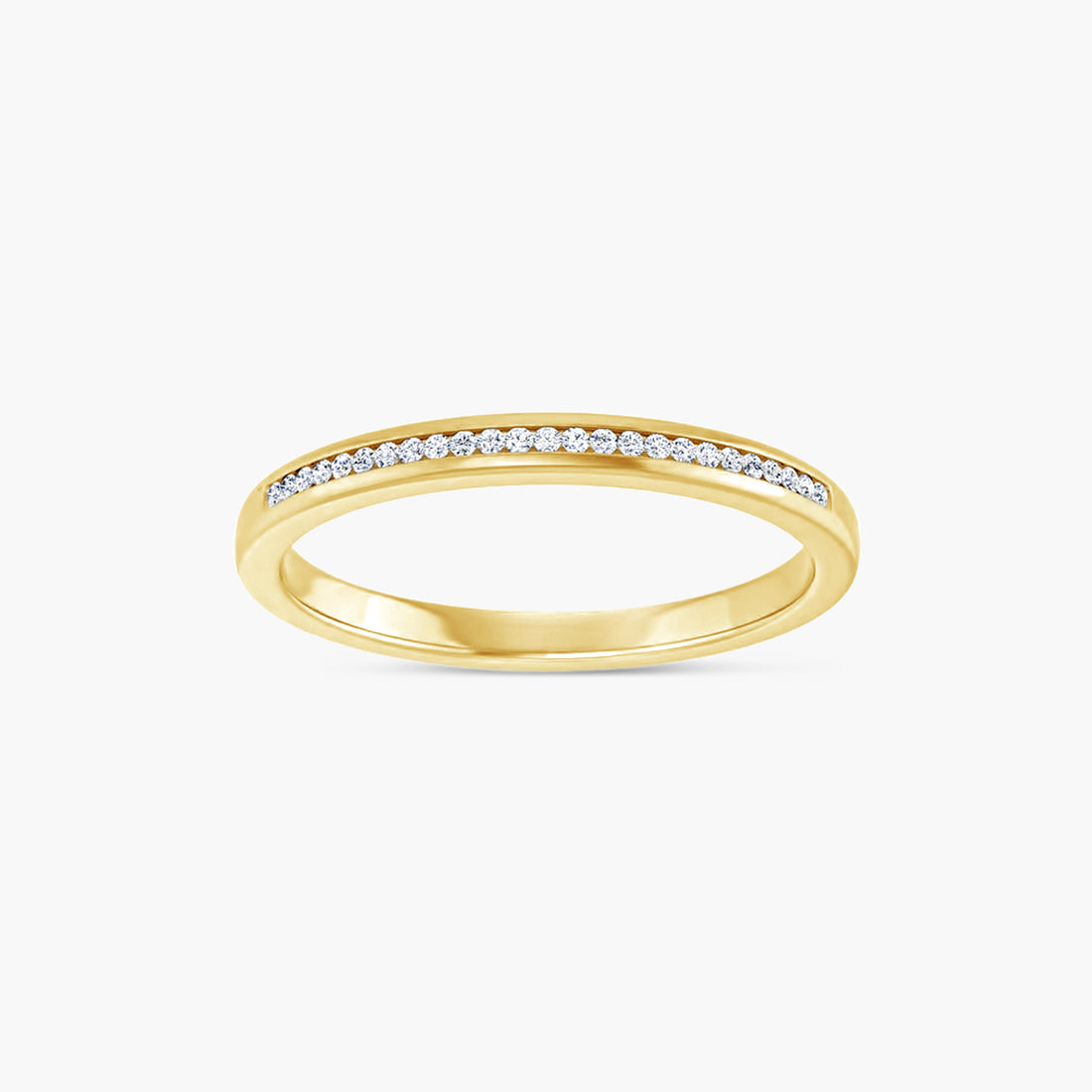 Round Men's Channel-Set Band