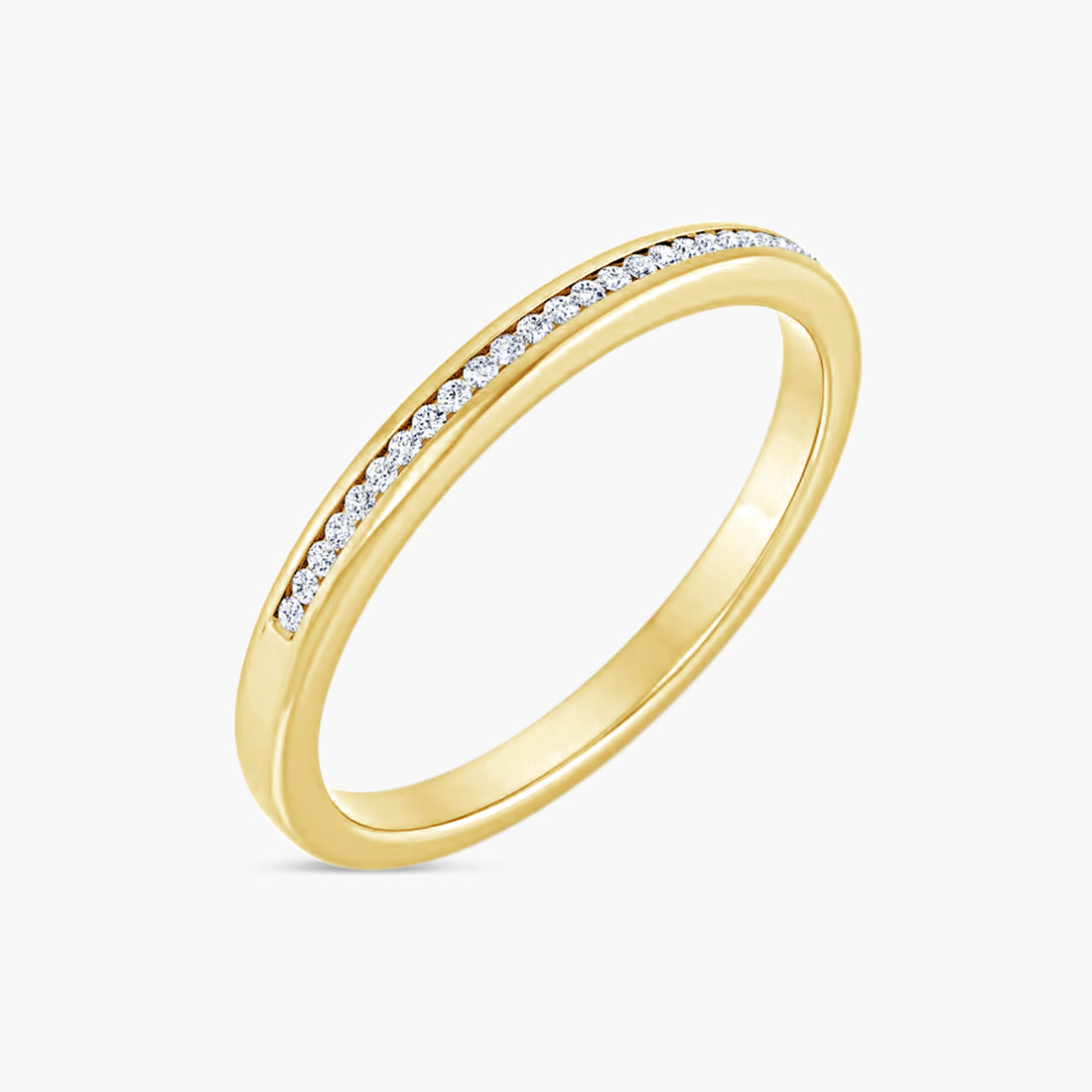 Round Men's Channel-Set Band