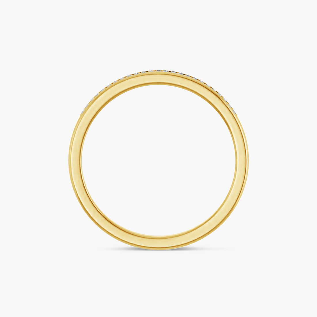 Round Men's Channel-Set Band