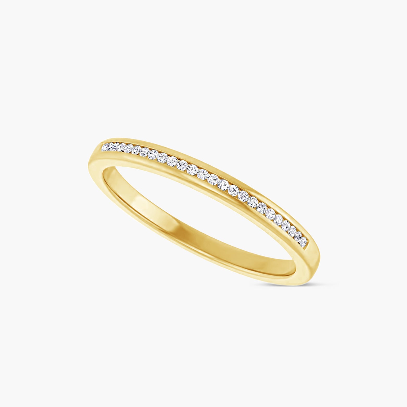 Round Men's Channel-Set Band