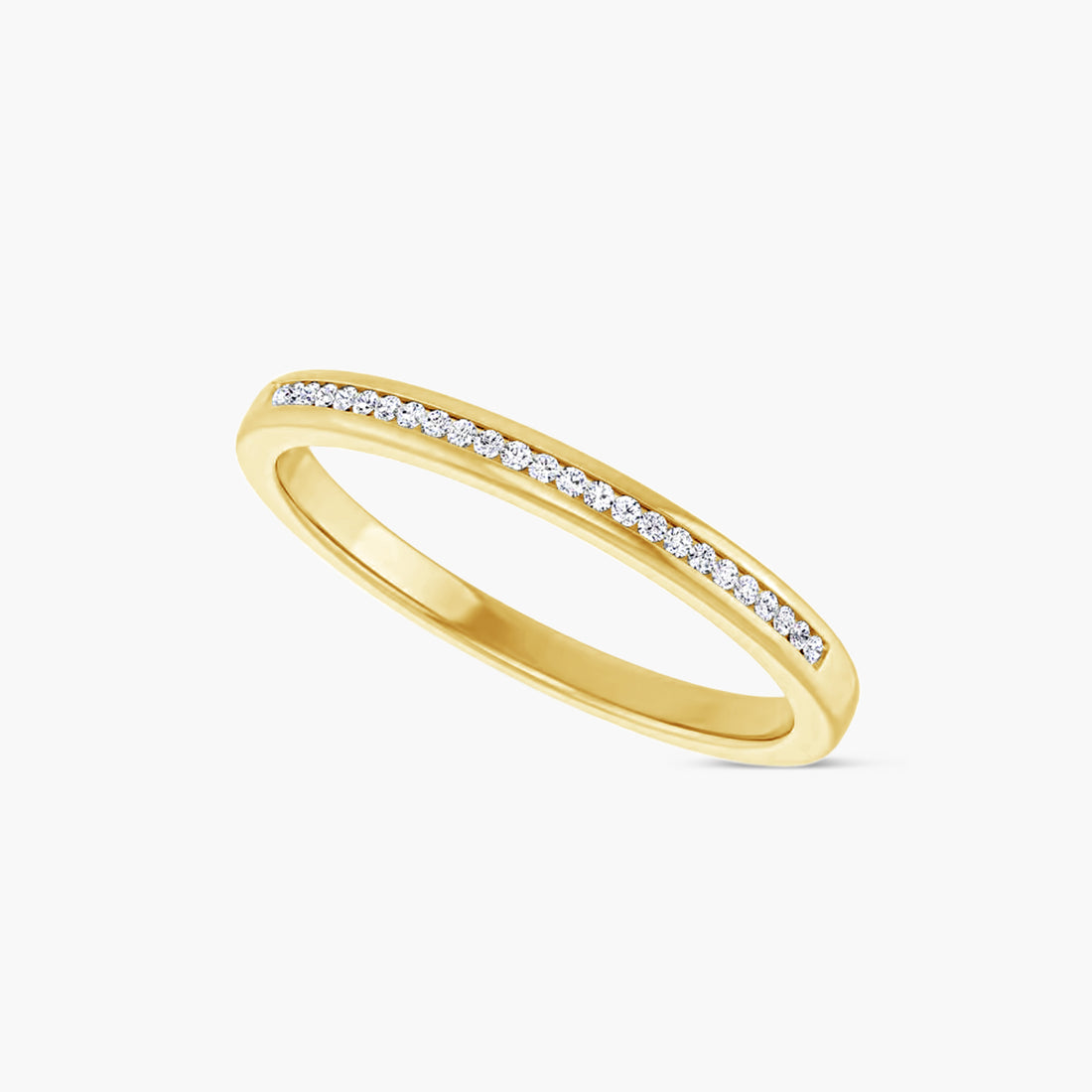 Round Men's Channel-Set Band