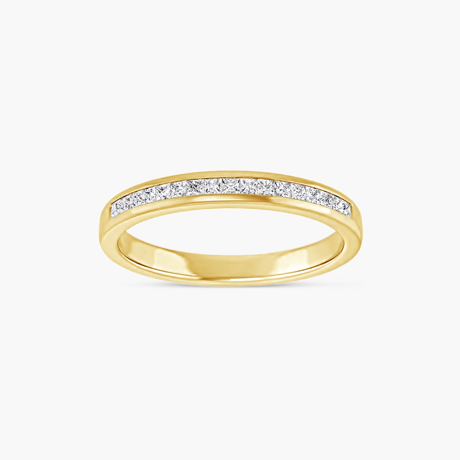 Square Men's Channel-Set Band