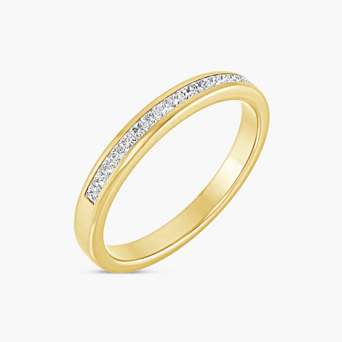 Square Men's Channel-Set Band