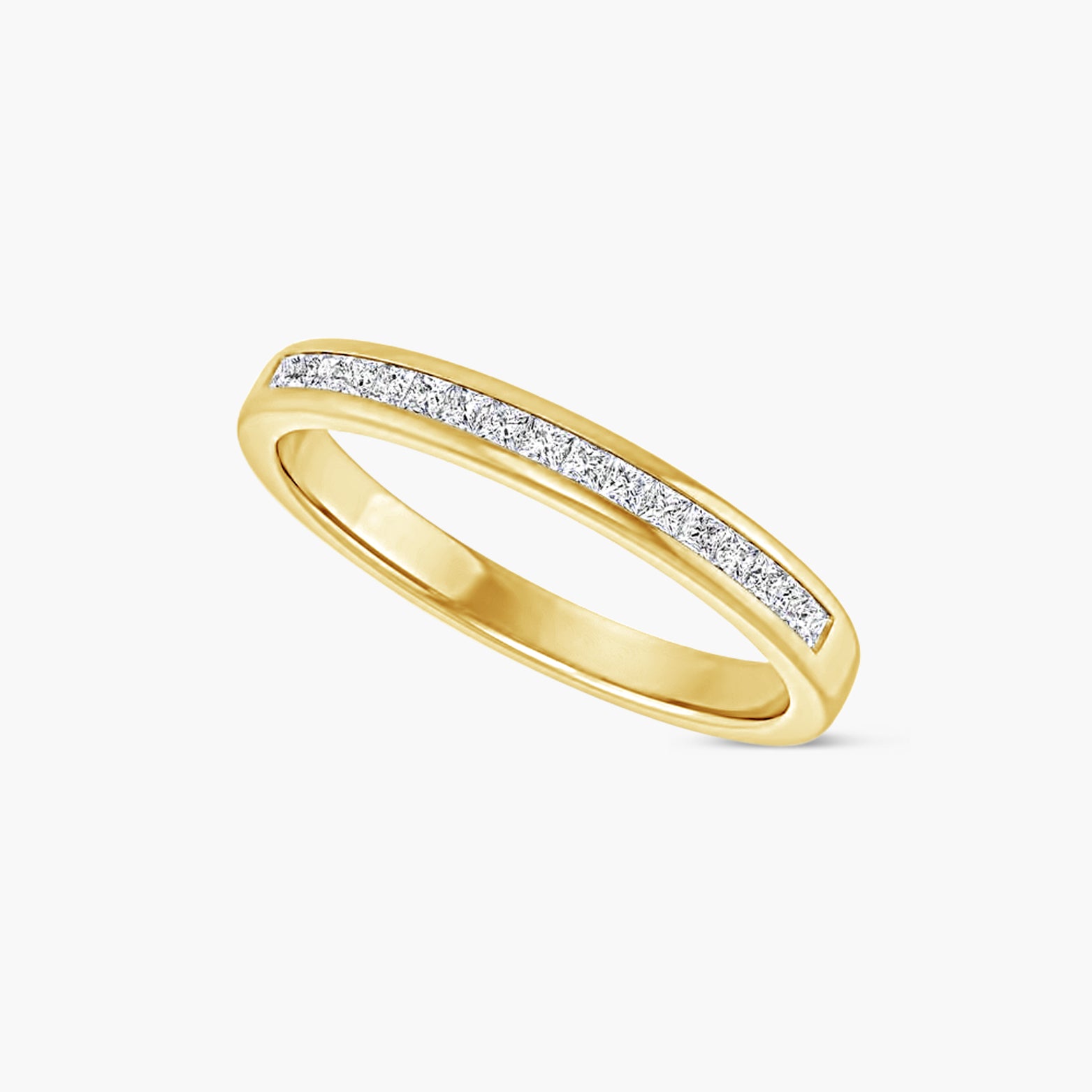 Square Men's Channel-Set Band