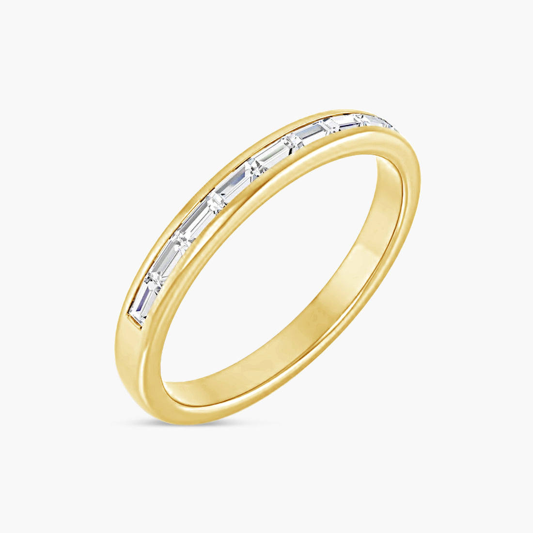 Straight Baguette Men's Channel-Set Band
