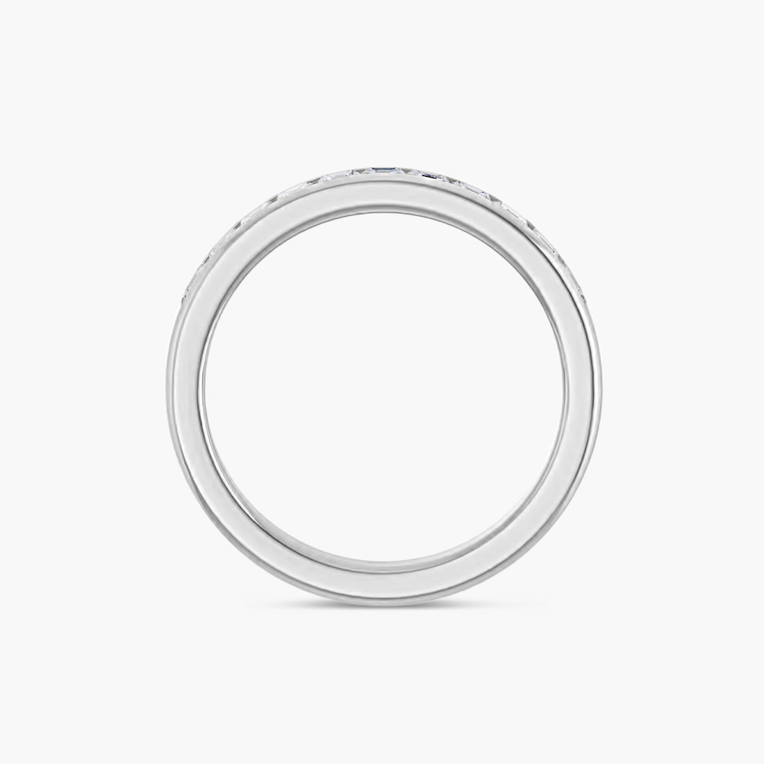 Asscher Men's Channel-Set Band