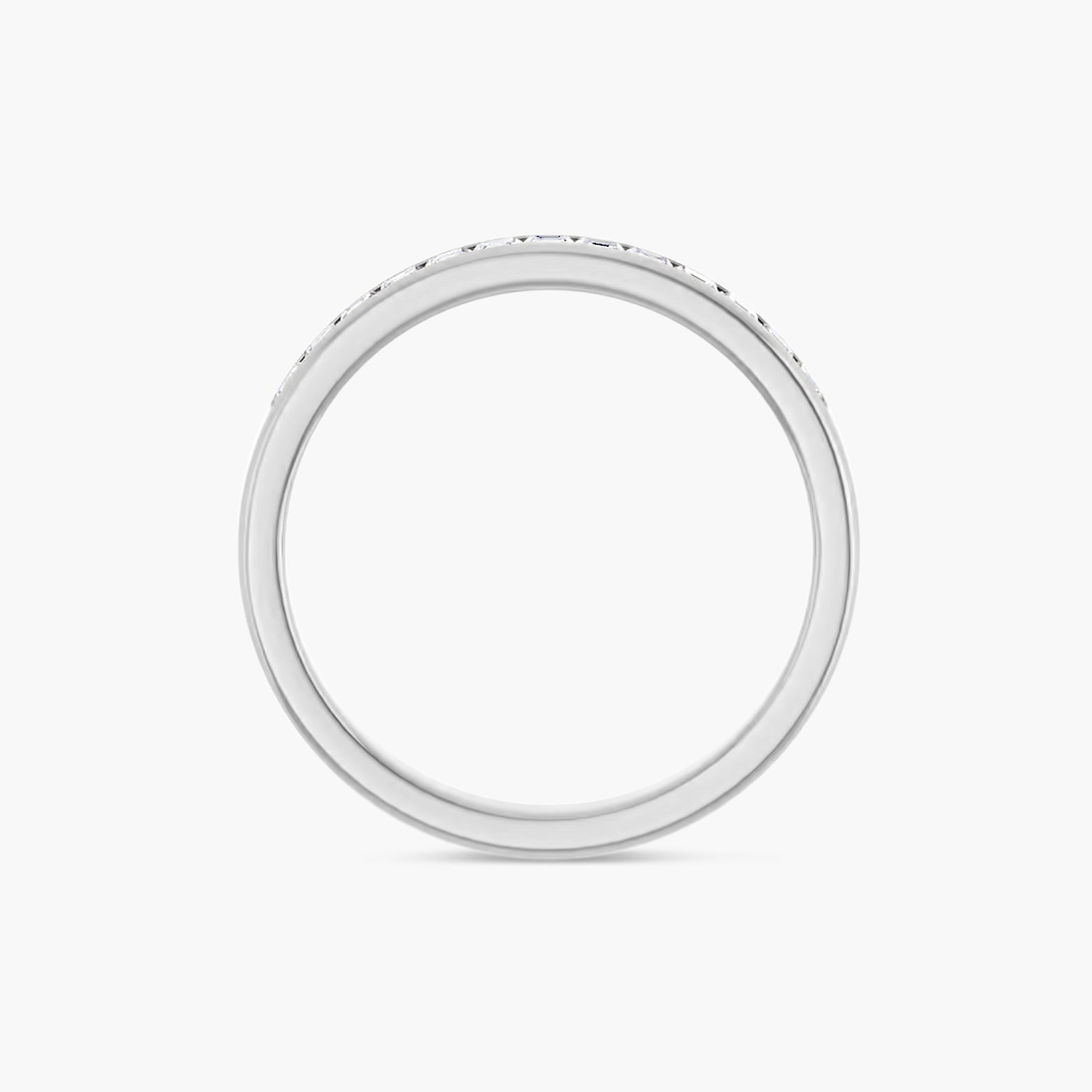 Asscher Men's Channel-Set Band