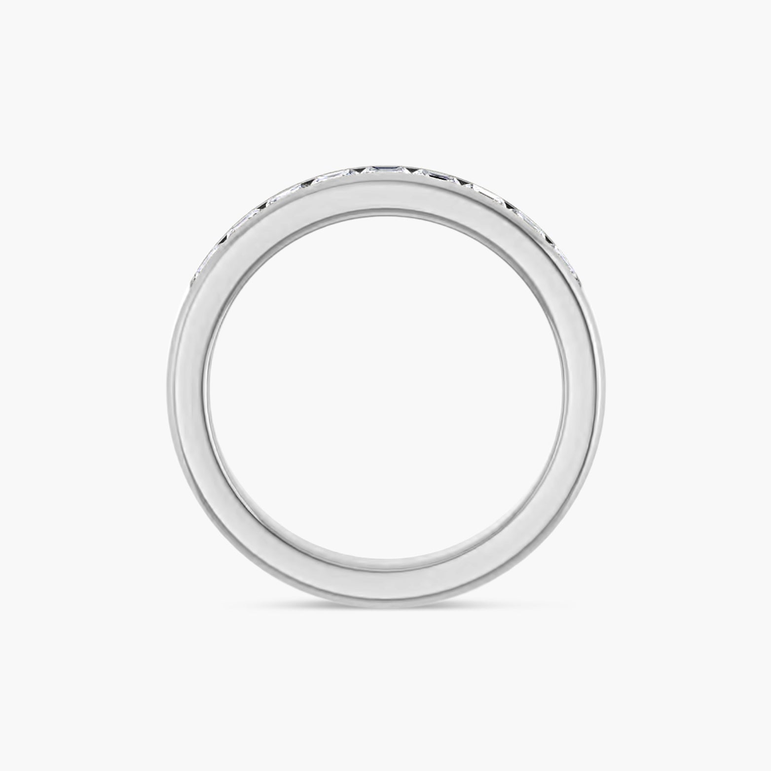 Asscher Men's Channel-Set Band