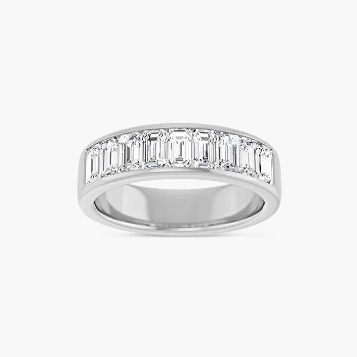 Emerald Men's Channel-Set Band