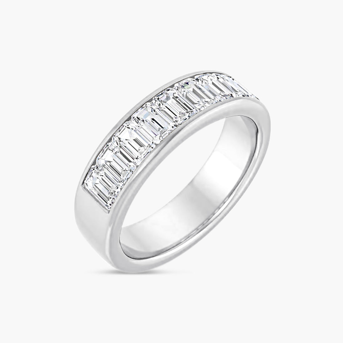 Emerald Men's Channel-Set Band