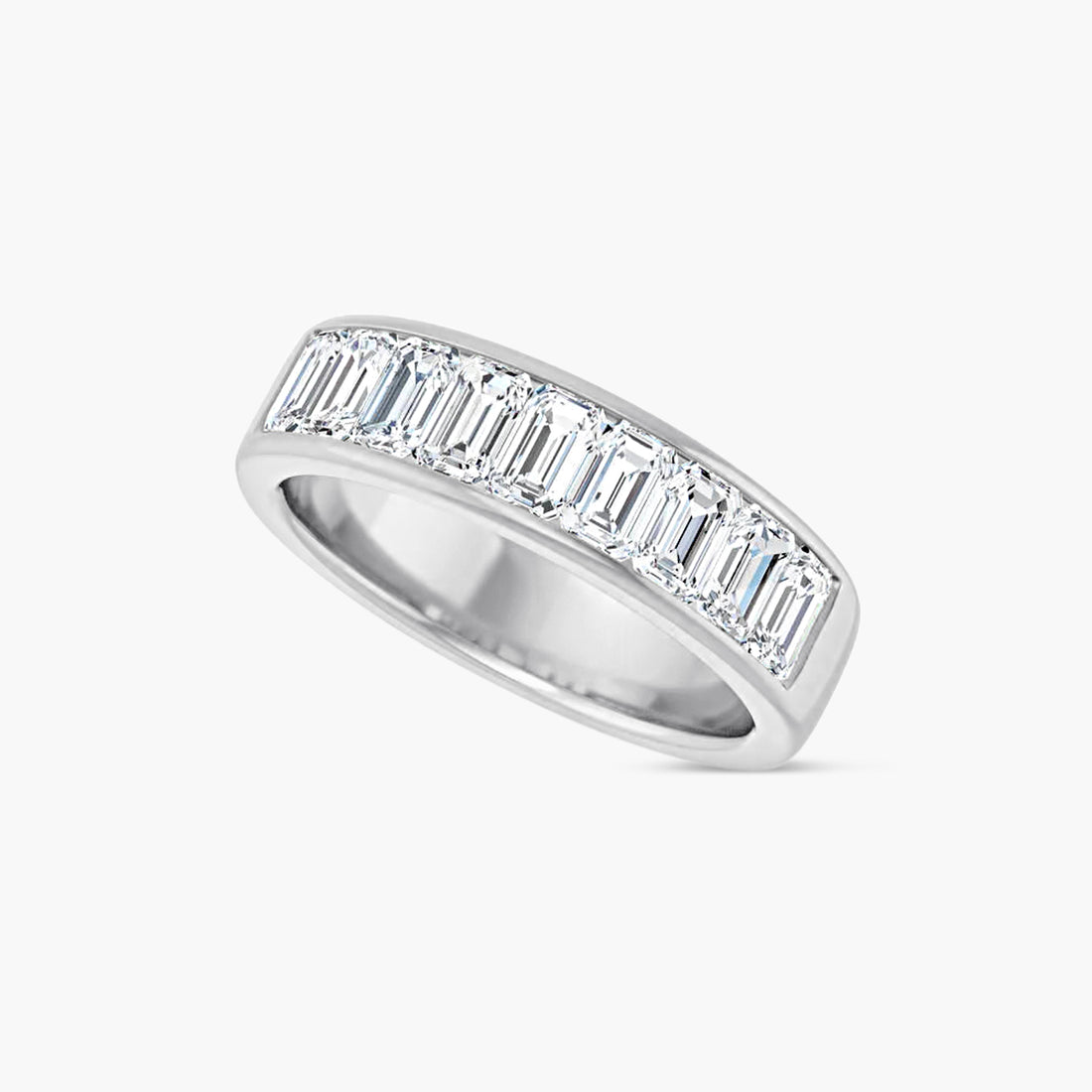 Emerald Men's Channel-Set Band