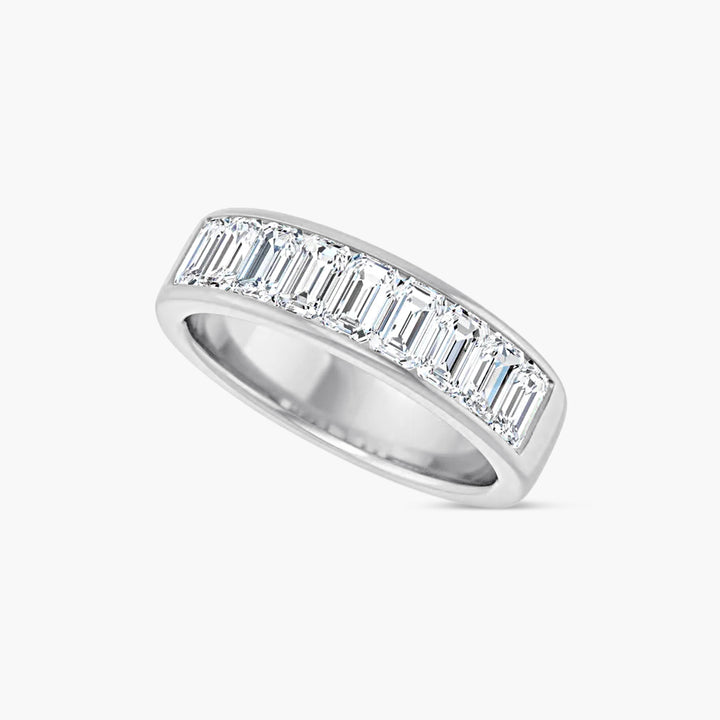 Emerald Men's Channel-Set Band
