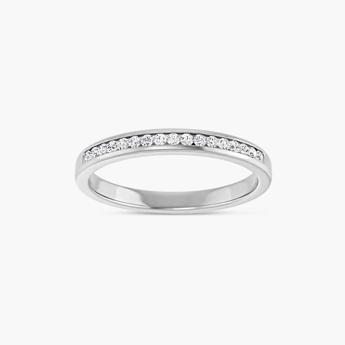Round Men's Channel-Set Band