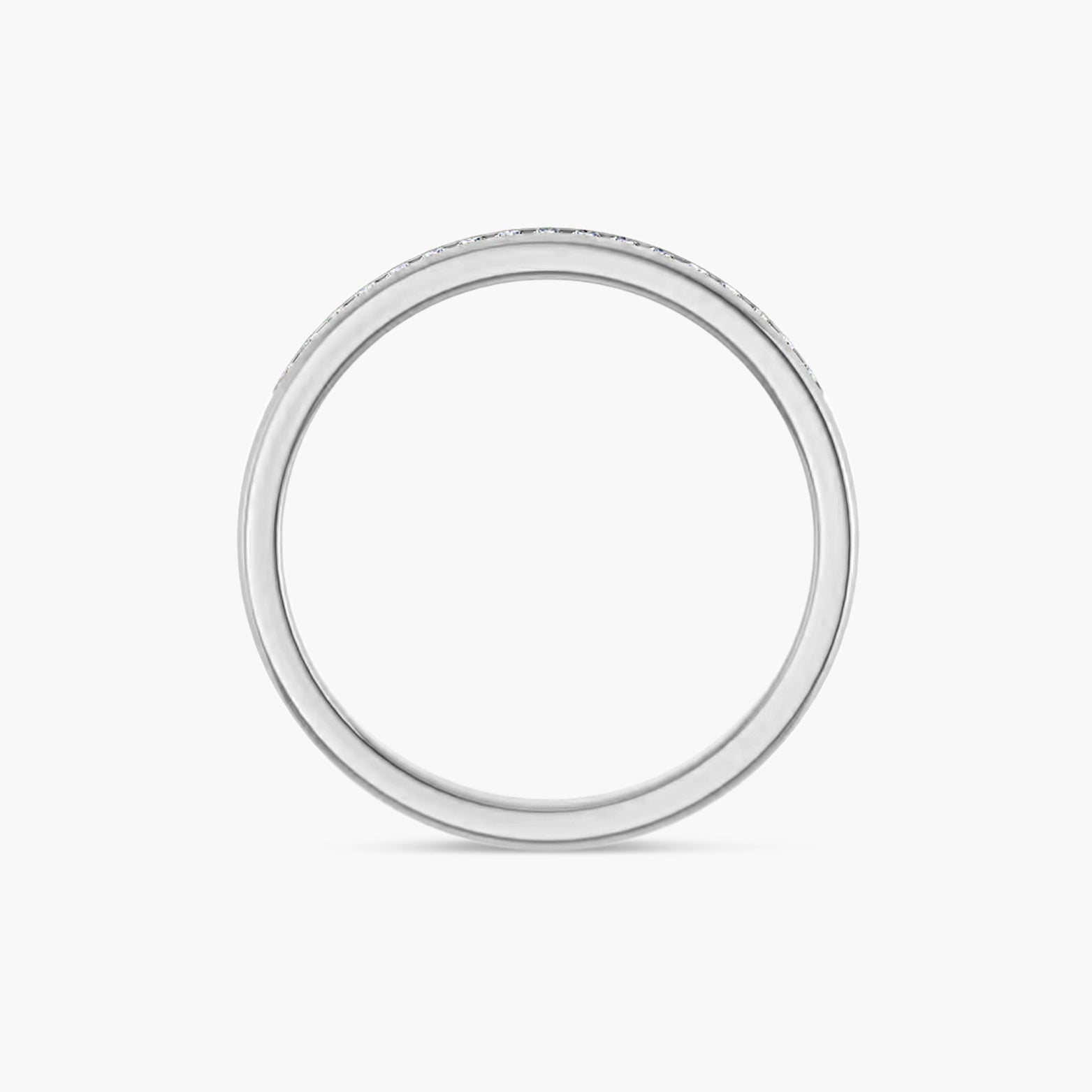 Round Men's Channel-Set Band