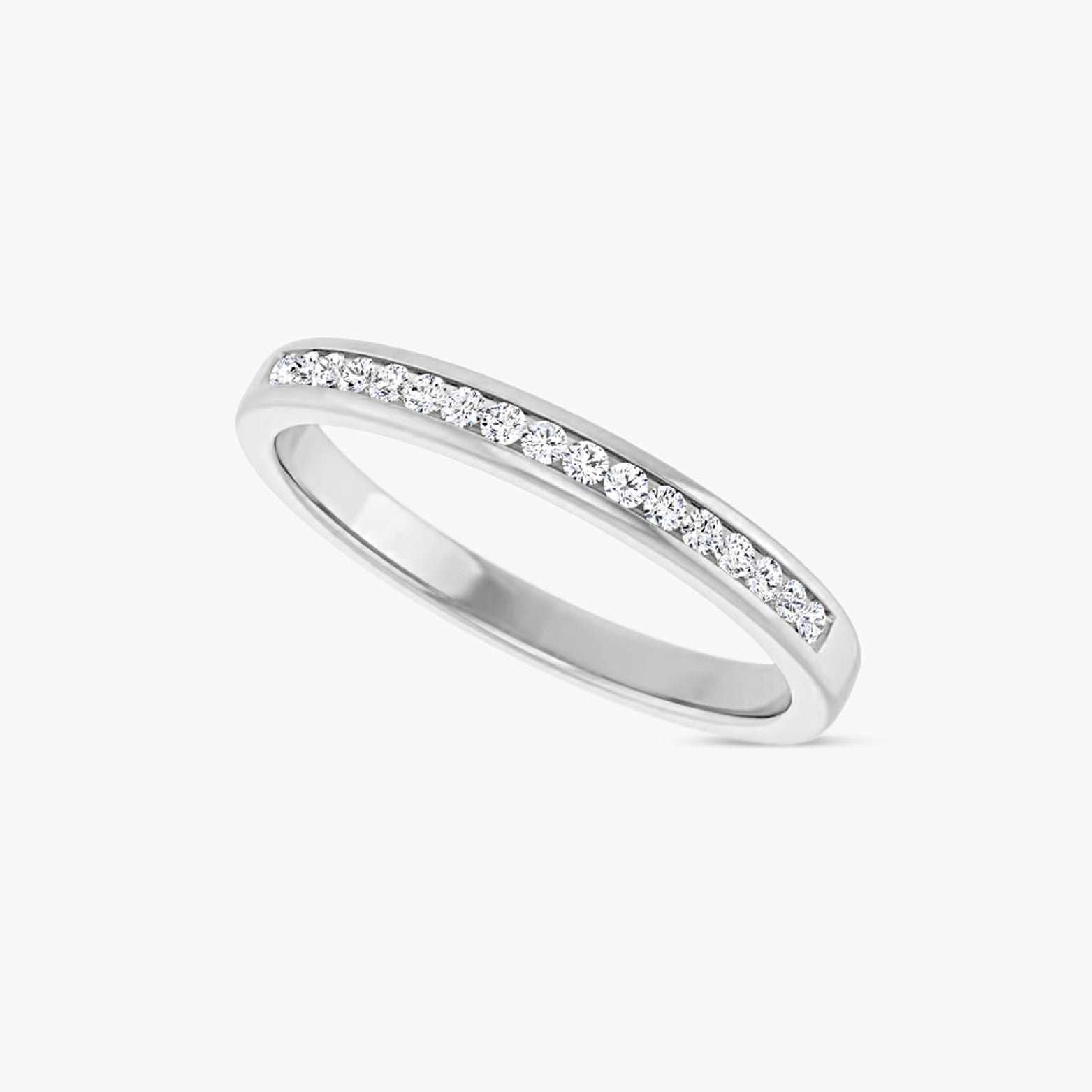 Round Men's Channel-Set Band